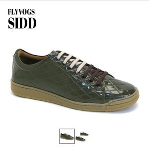 John Fluevog Men's Green Leather Sneakers